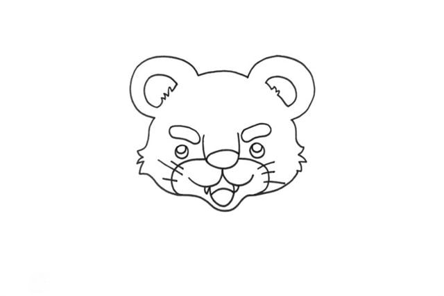 小老虎简笔画怎么画步骤图片