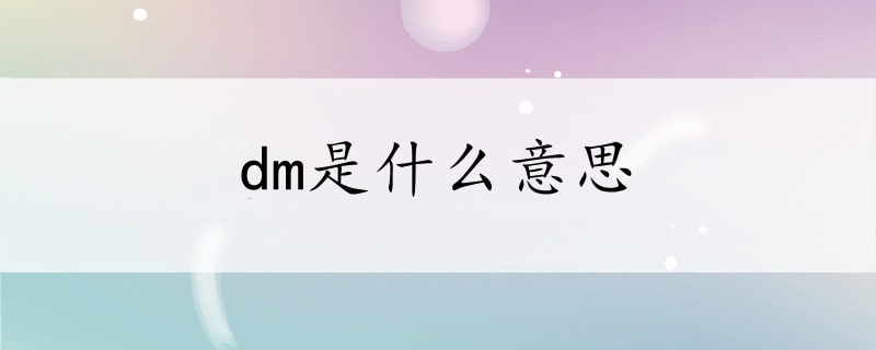 dm是什么意思