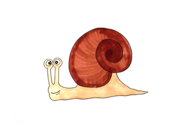 蜗牛简笔画画法