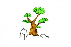 松柏大树简笔画怎么画