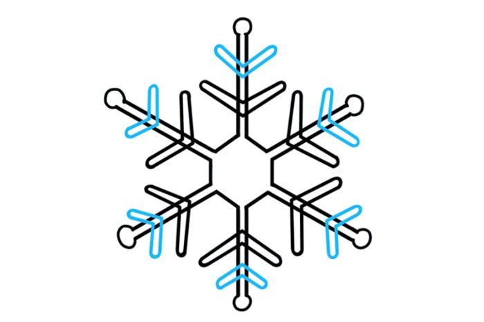 雪花简笔画怎么画图片教程