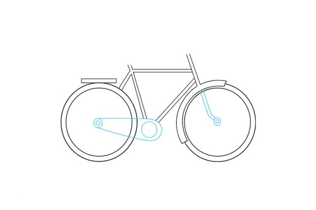 自行车简笔画怎么画图片教程