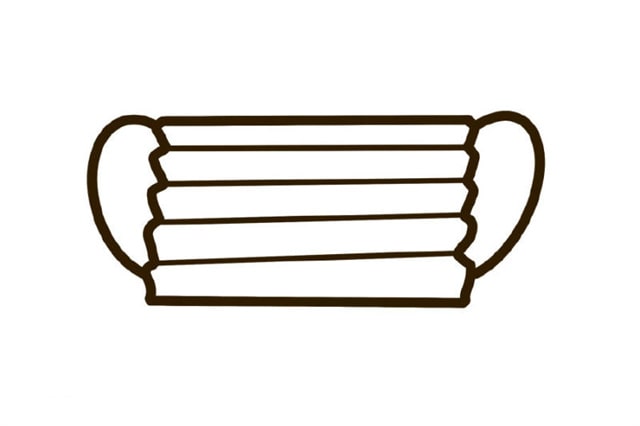 口罩简笔画怎么画教程图片