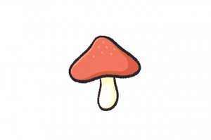 蔬菜简笔画香菇怎么画简单