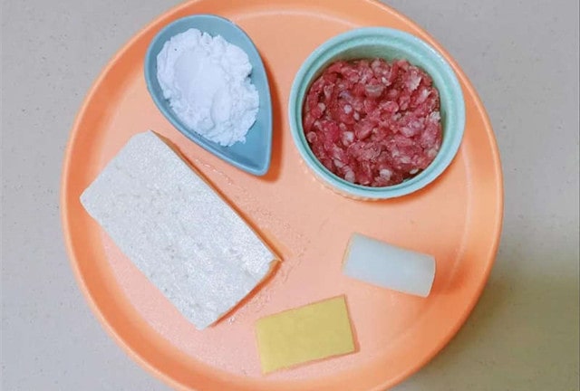 无蛋豆腐牛肉饼的做法