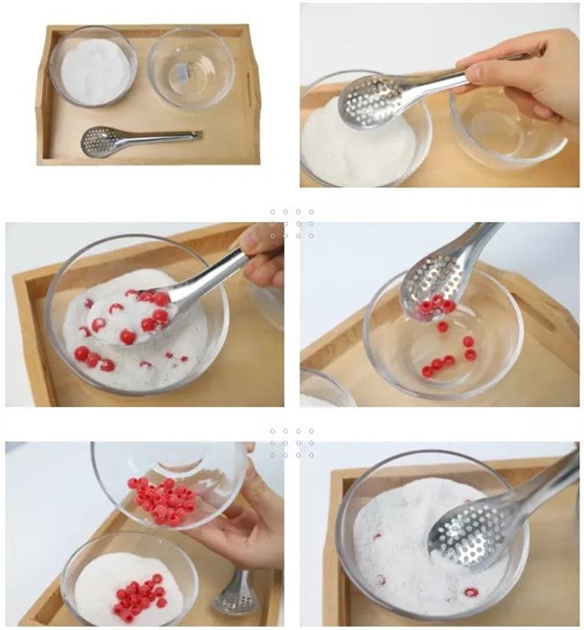 早教亲子游戏「筛珠子」