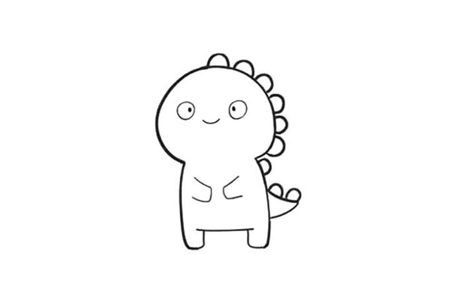 可爱的卡通恐龙简笔画怎么画图片