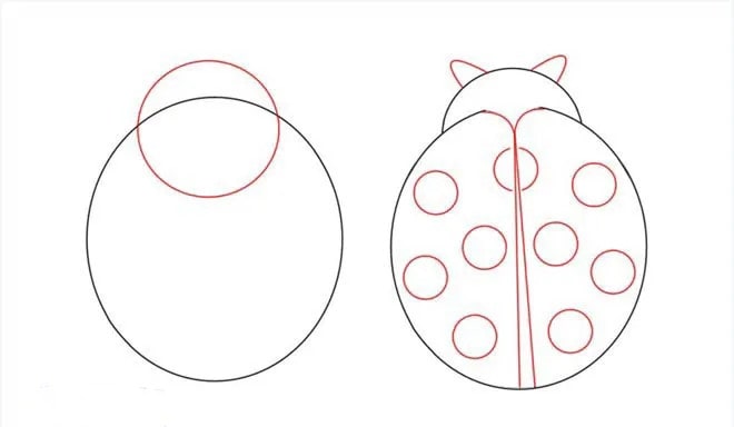 瓢虫简笔画4种简单画法
