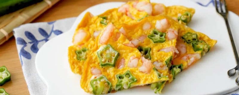 秋葵虾仁蛋饼的做法 一岁半宝宝食谱