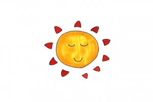 可爱的太阳简笔画怎么画