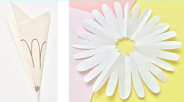 幼儿园最简单手工花朵剪纸