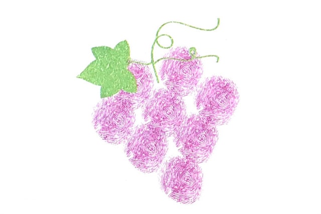 超简单葡萄手指画画法步骤