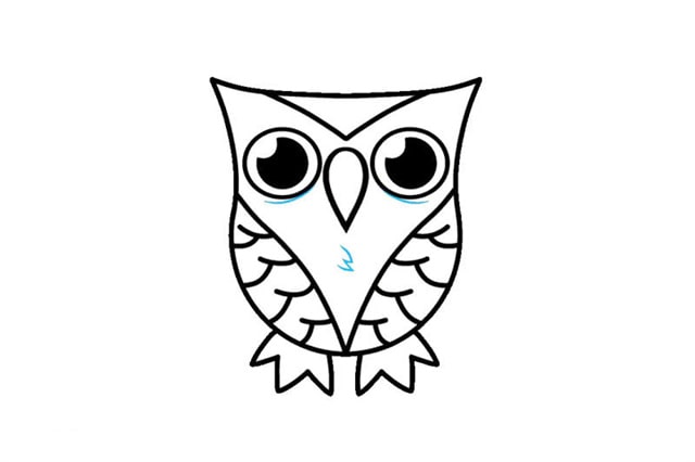 猫头鹰简笔画怎么画图片