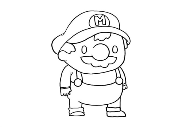 马里奥简笔画画法步骤