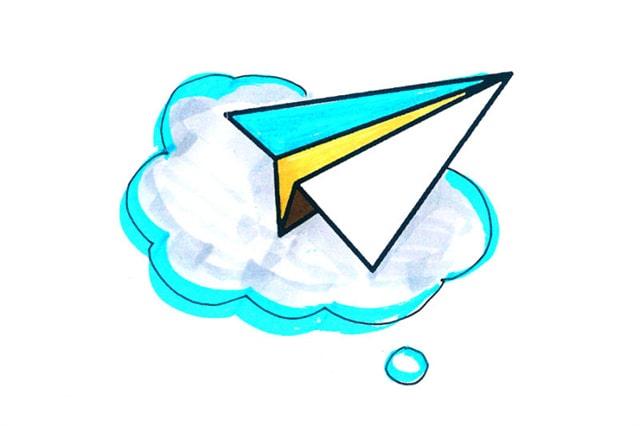 如何画纸飞机简笔画图片