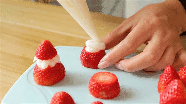 草莓山药雪人的做法