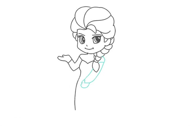 冰雪奇缘爱莎公主简笔画怎么画