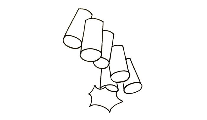 过年放鞭炮简笔画怎么画图片