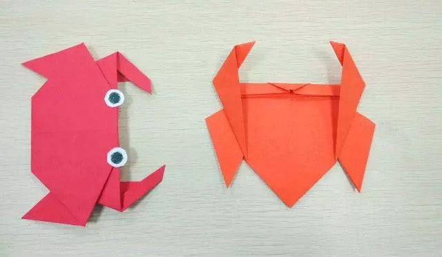 折纸手工简单螃蟹