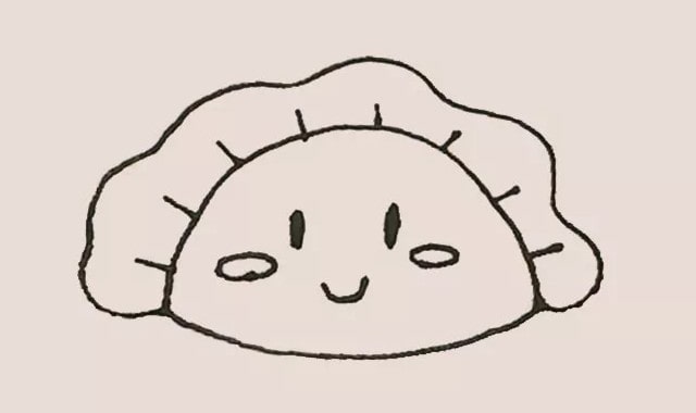 饺子简笔画怎么画图片