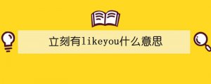 立刻有likeyou什么意思