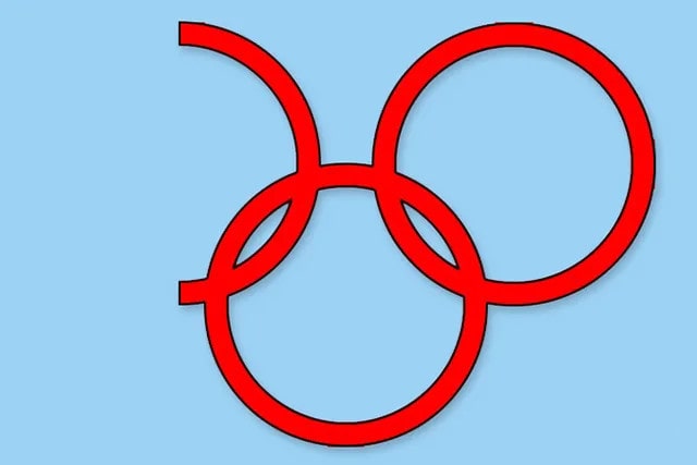 冬奥会剪纸教程：奥运五环剪纸