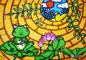 井底之蛙儿童剪贴画图片