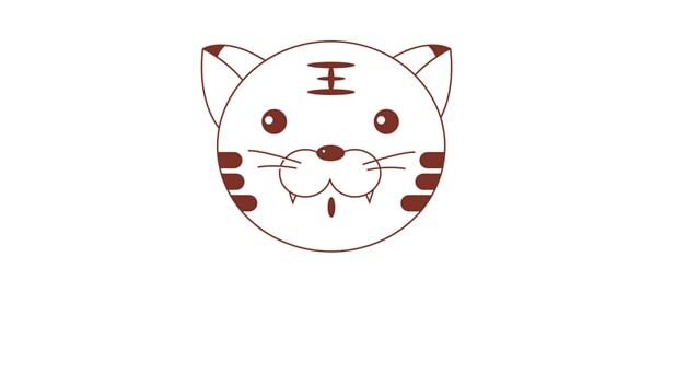 彩色老虎简笔画怎么画图片