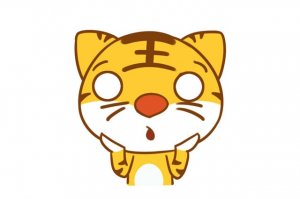 受到惊吓的老虎简笔画