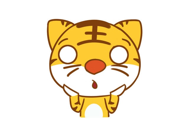 受到惊吓的老虎简笔画