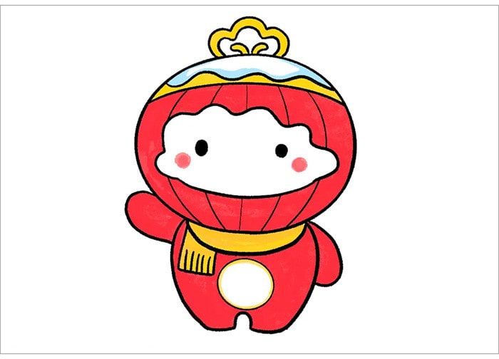 雪容融简笔画教程图片