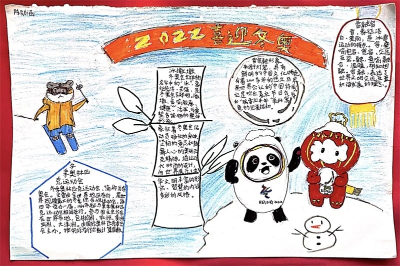 四五年级北京冬奥会手抄报图片