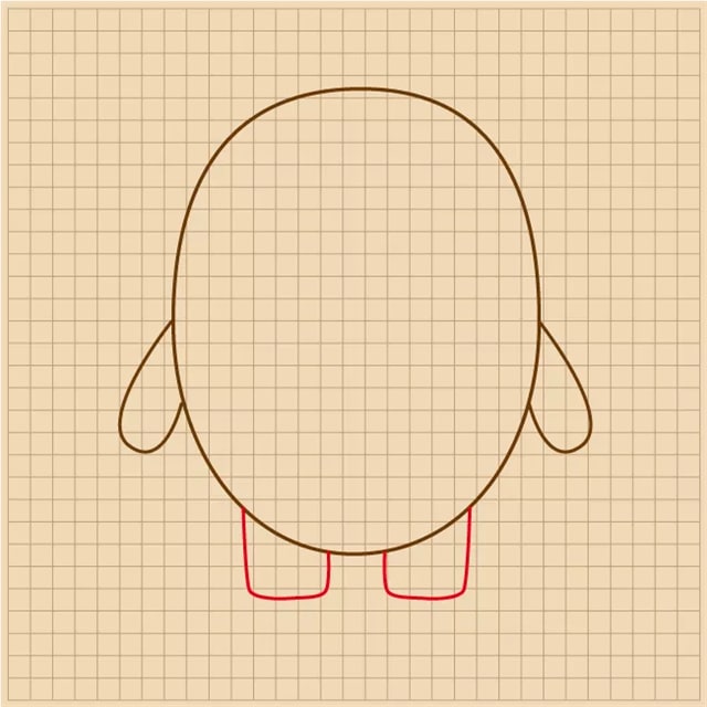 冰墩墩简笔画步骤简单