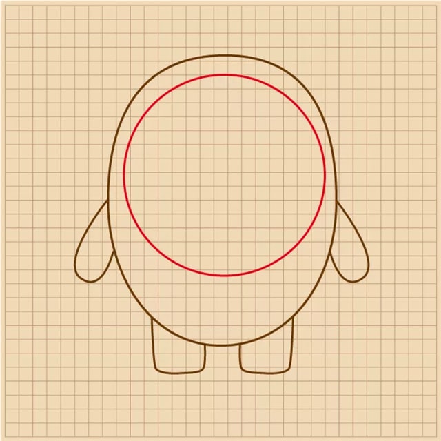 冰墩墩简笔画步骤简单