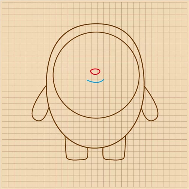 冰墩墩简笔画步骤简单