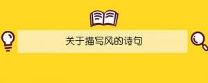 关于描写风的诗句