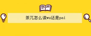 茶兀怎么读wu还是pai