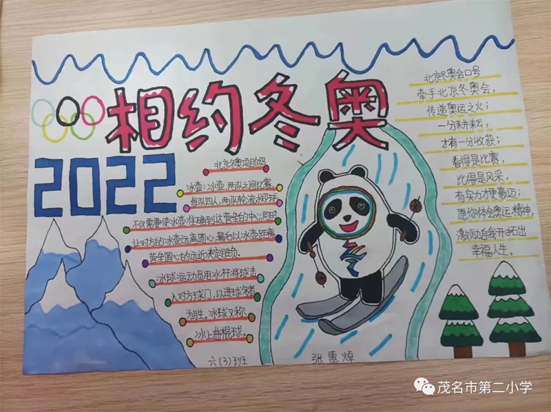 2022北京冬奥会手抄报绘画