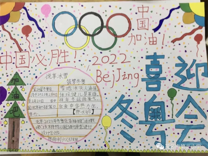 2022北京冬奥会手抄报绘画