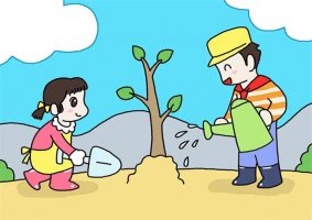 植树节儿童绘画简笔画怎么画