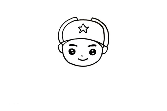 敬礼的雷锋图片简笔画怎么画