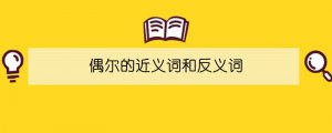 偶尔的近义词和反义词
