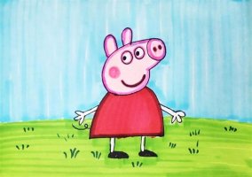 小猪佩奇儿童简笔画怎么画图片