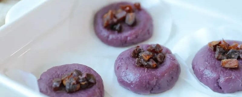 紫薯红枣糯米糕的做法
