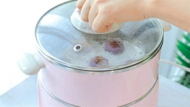 紫薯红枣糯米糕的做法