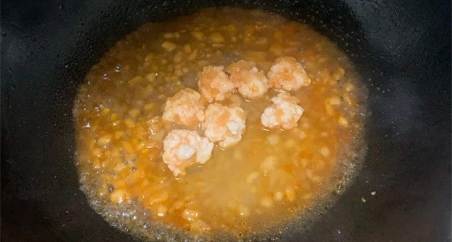 茄汁虾滑的做法