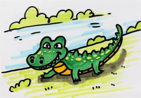 鳄鱼简笔画怎么画图片