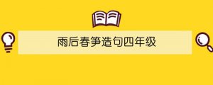 雨后春笋造句四年级