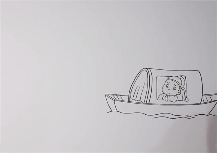 枫桥夜泊古诗配画