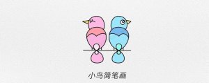 两只小鸟简笔画图片教程简单